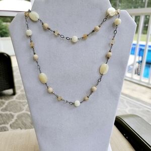 Silpada Mother of Pearl 925 Silver Necklace with Toggle Clasp